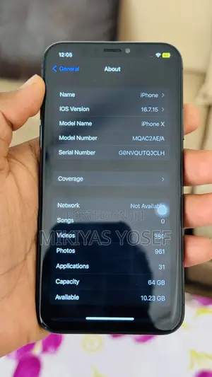 Apple iPhone X 64 GB Black