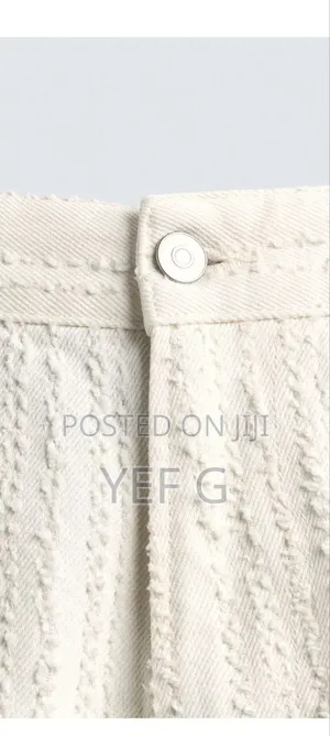 Textured Striped Jeans