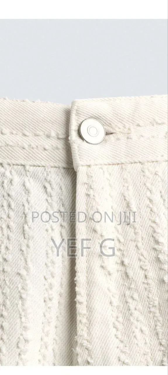 Textured Striped Jeans
