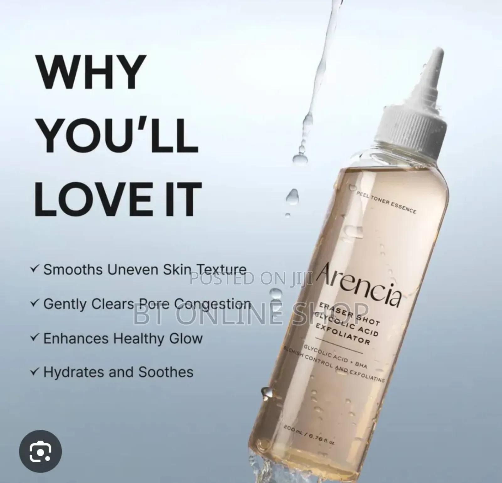 Arencia Eraser Shot Glycolic Acid Exfoliator