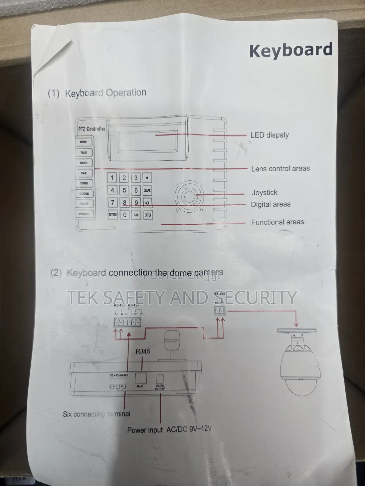 CCTV PTZ Control/ Speed Dome Controller/ CCTV Joystick