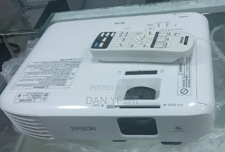 Epson Projector With Remote 
Model Name: Eb-S05
Hard