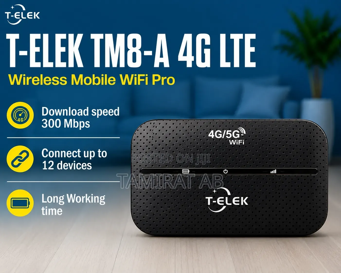 T-Elek Tm8-a 4g Lte Wireless Mobile Wifi Pro