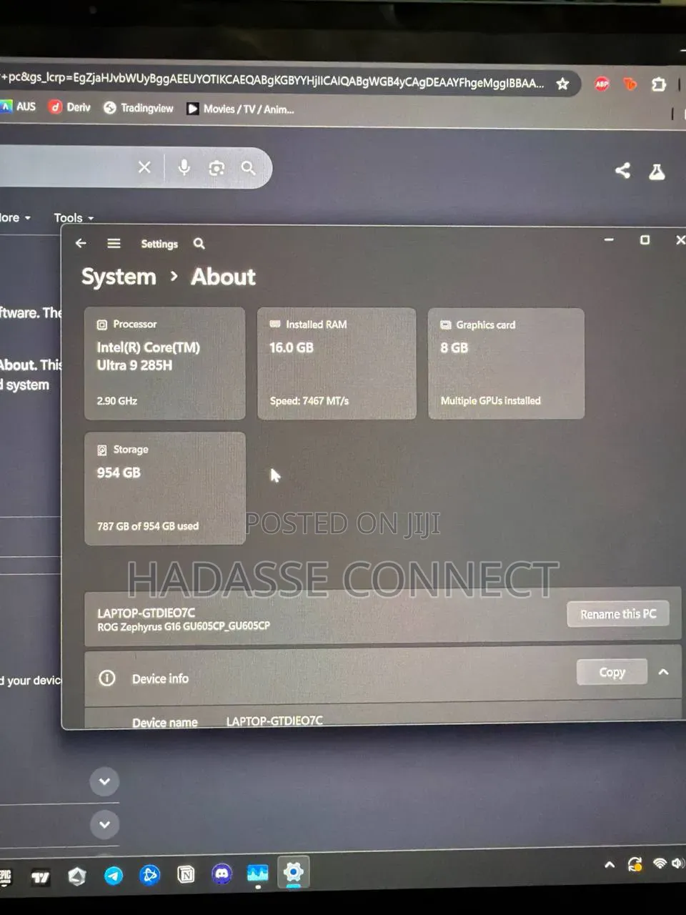New Laptop Asus ROG Zephyrus G16 16GB Intel Core Ultra 9 SSD 1T