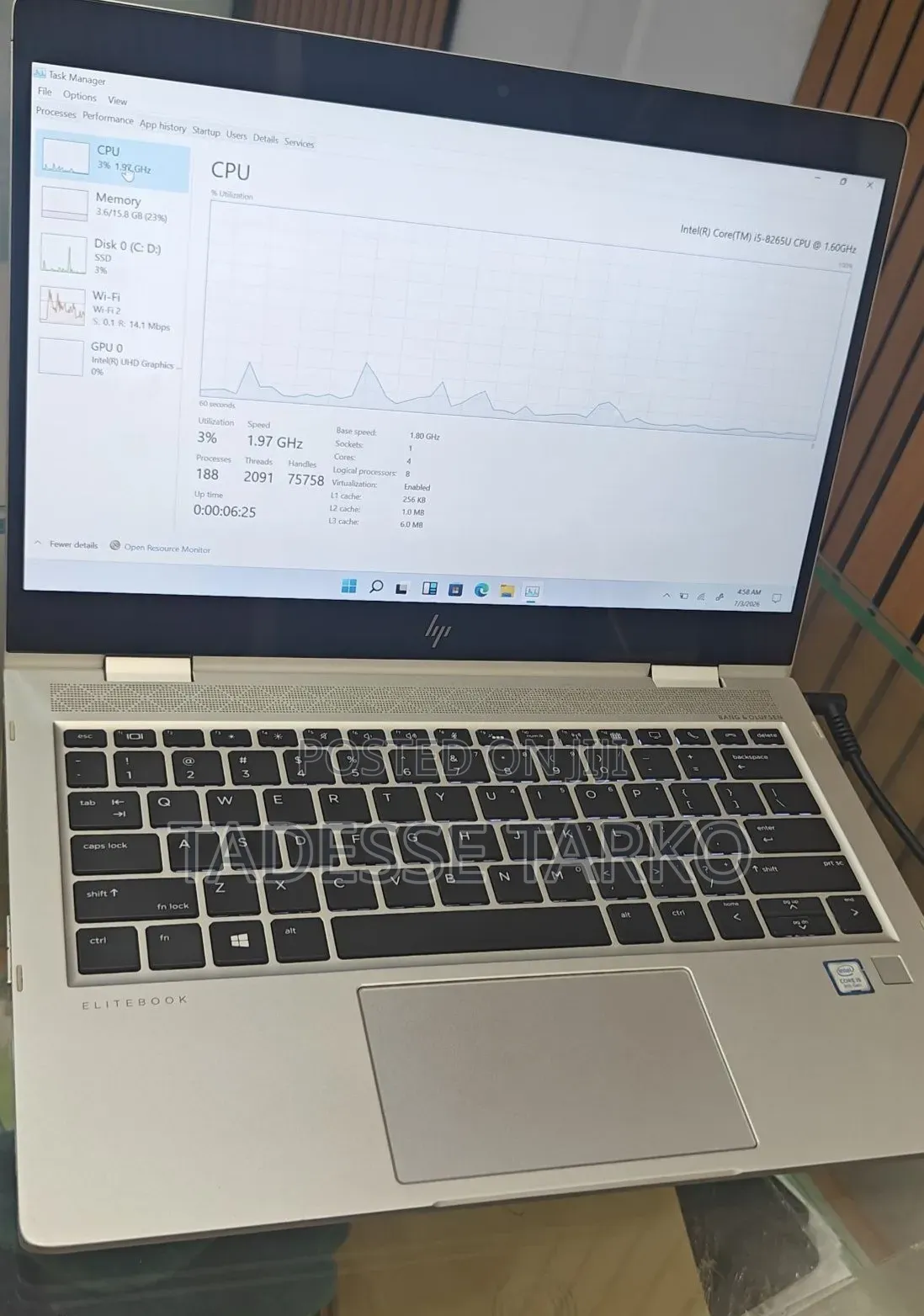 New Laptop HP EliteBook 830 G6 16GB Intel Core i7 SSD 512GB