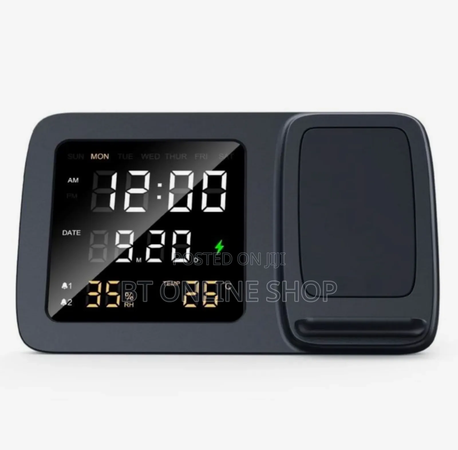 Rise Digital Alarm Clock Wireless Charger
