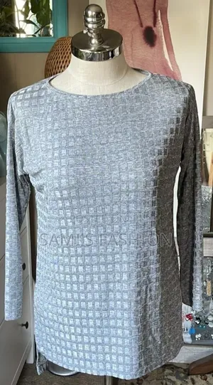Zara Silver Hi-Low Long-Sleeve Top