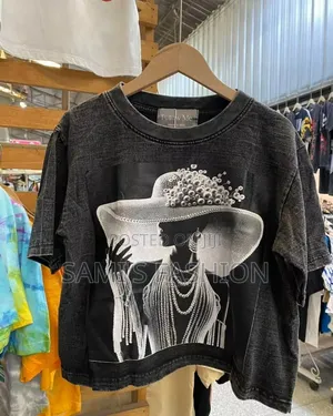 Black Acid Wash Oversized Crop T-Shirt
