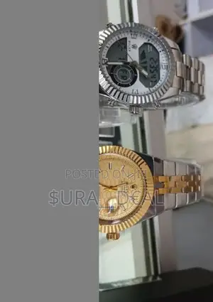 Luxury Silver Digital Analog Wrist Watch – New