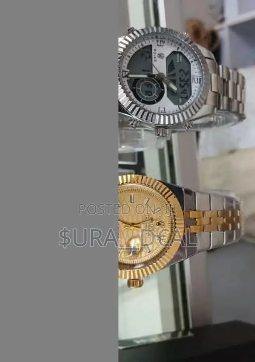 Luxury Silver Digital Analog Wrist Watch – New