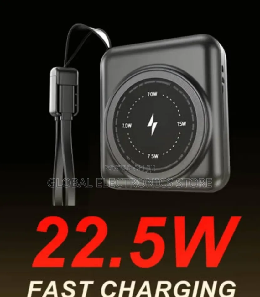 እጅግ አነስተኛ ከስልክ ጀርባ የሚለጠፍ Wireless Fast Charging Power Bank (Original )