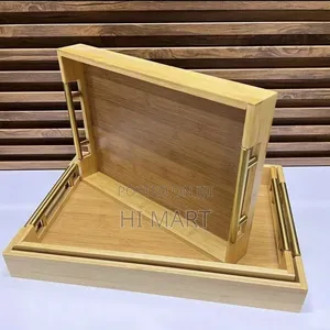 3pcs Bamboo Pallet Modern Serving Tray