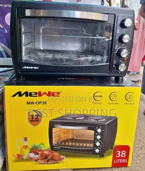 Mewe Oven With Two Hot Plates on Top With 38-Liter Capacity