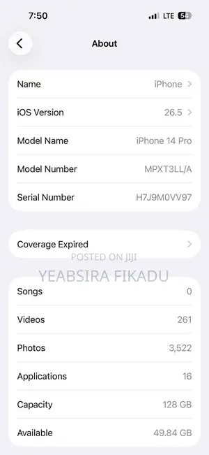 Apple iPhone 14 Pro 128 GB Gray
