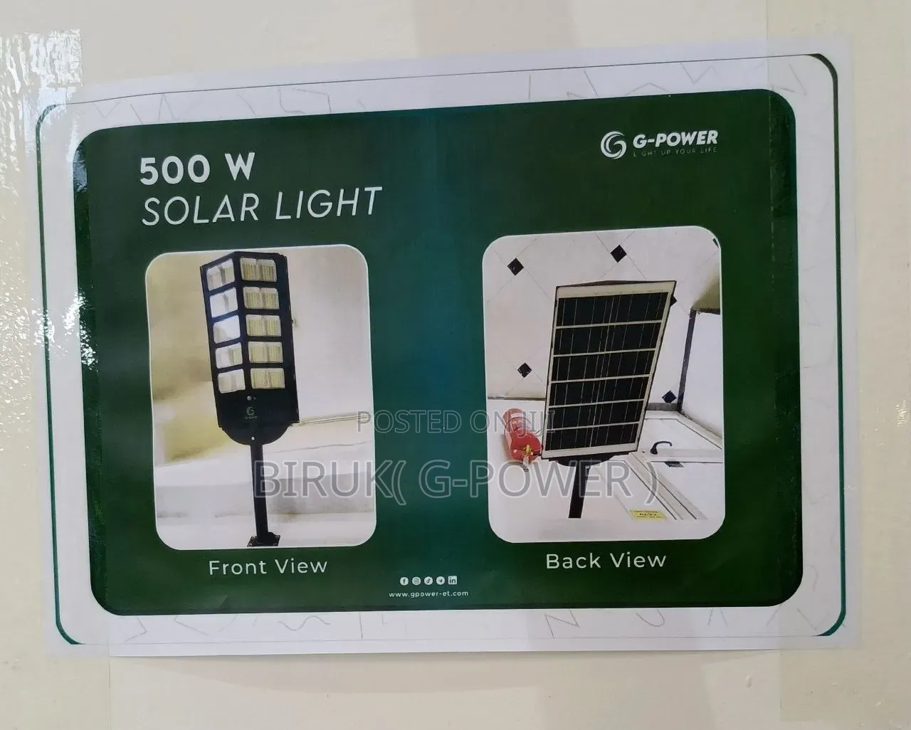 Solar Street Light, G-Power, Lithium