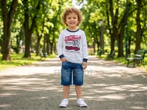 2 Pc Shirt and Denim Short Set by a Brand Westace
