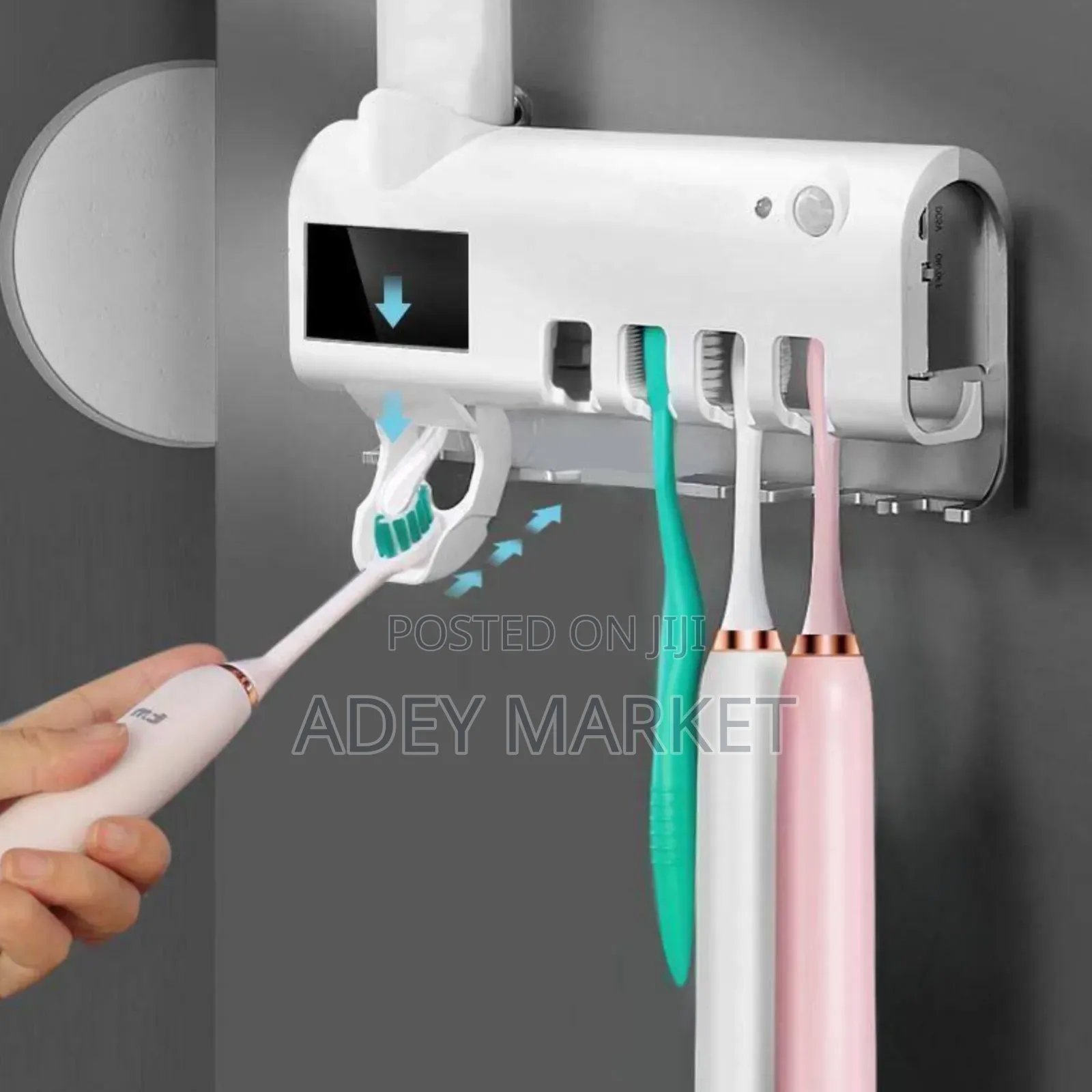 Multi Functional Toothbrush Sterilizer Dispenser.