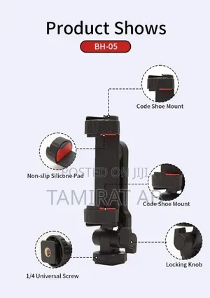 Jmary Bh-05 Multi-Functional Phone Clip for Camera Tripod