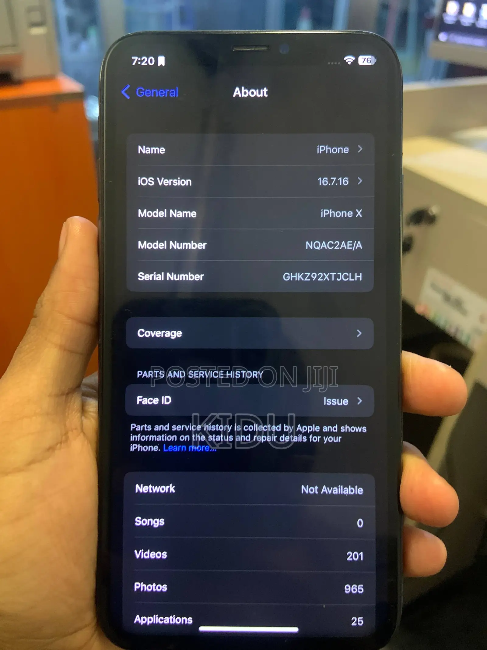 Apple iPhone X 64 GB Black