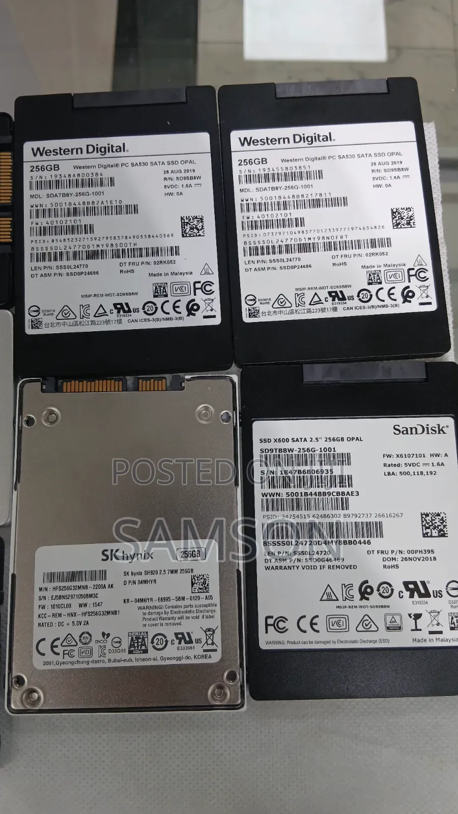 Internal Sata SSD 256gb