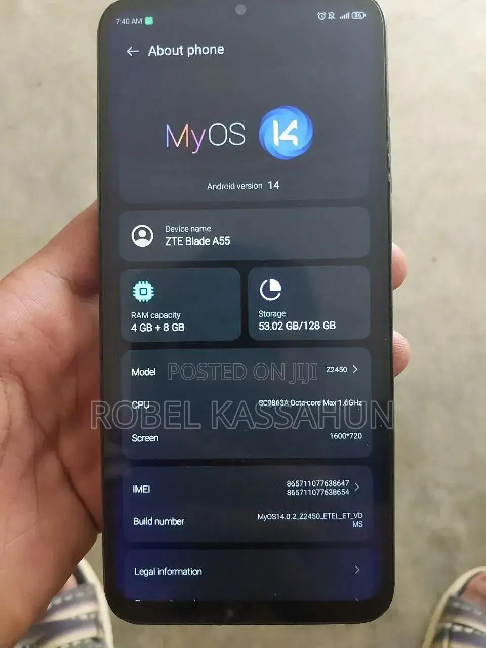 New ZTE A55 128 GB