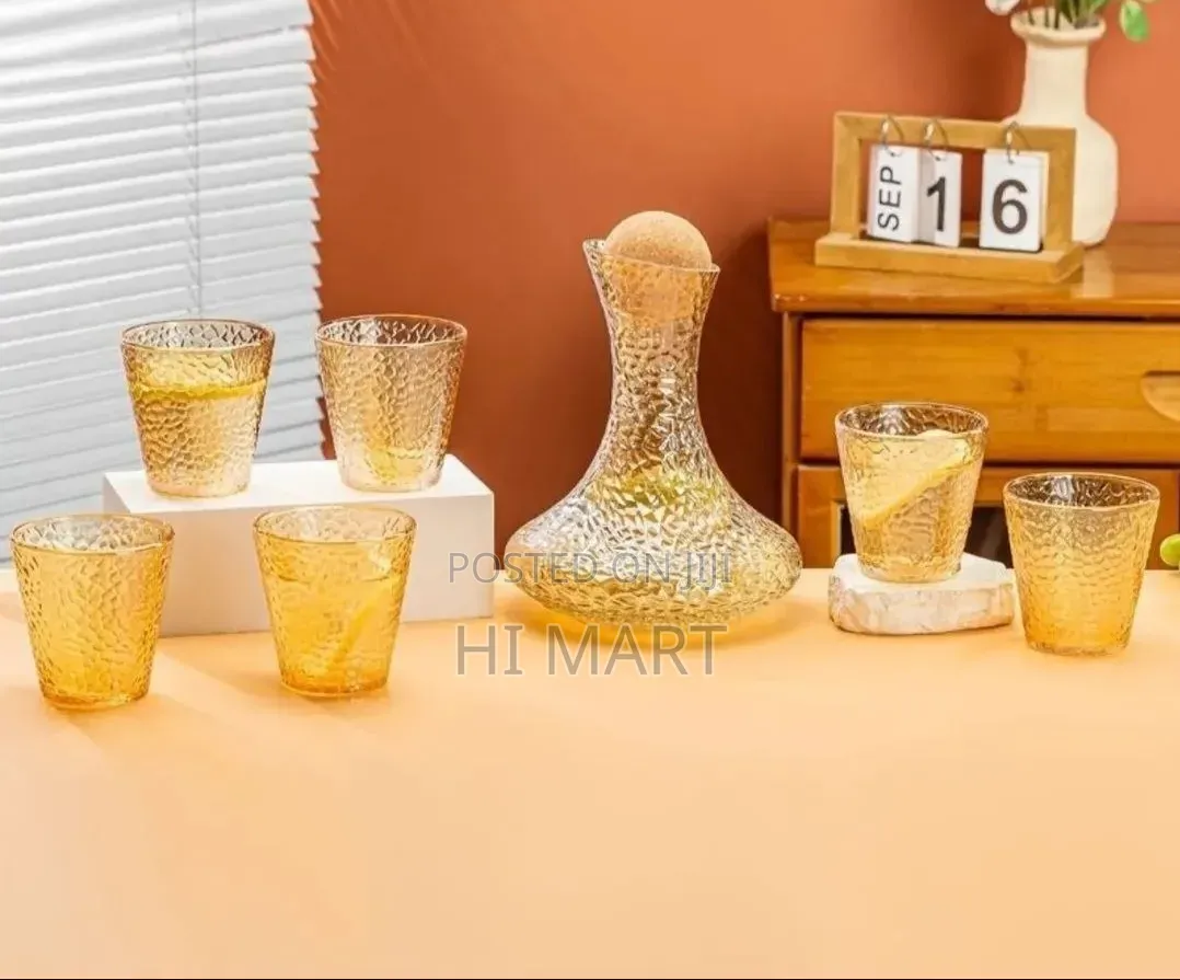 7pcs High Quality Pure Glass Water Jug