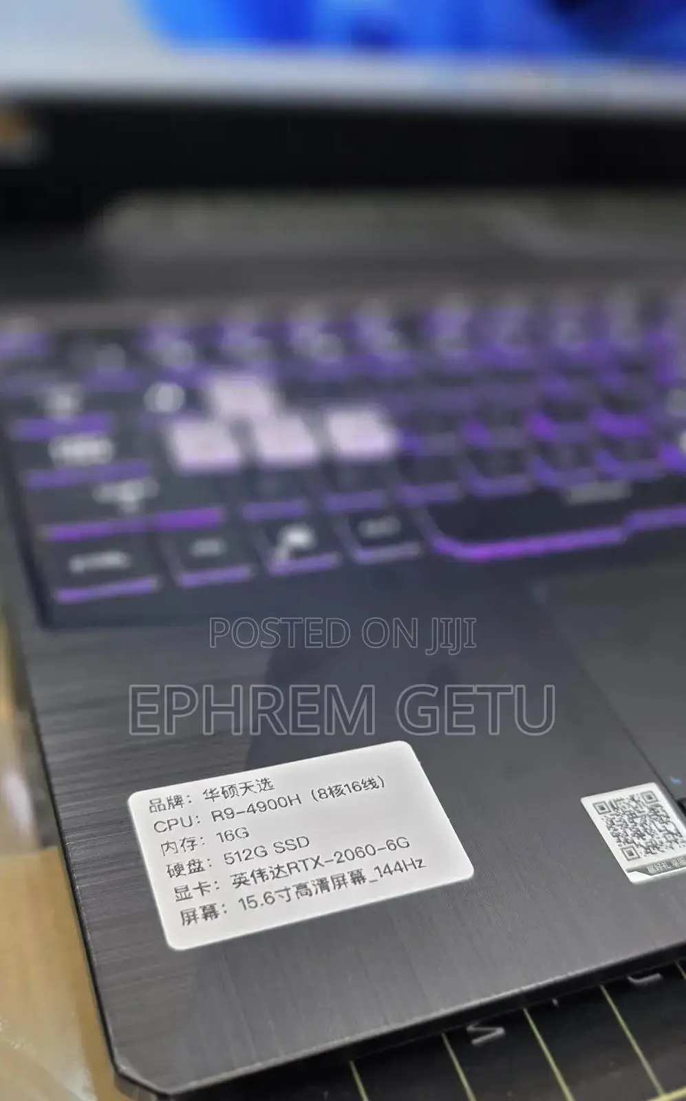New Laptop Asus TUF Gaming A15 16GB AMD Ryzen 9 SSD 512GB
