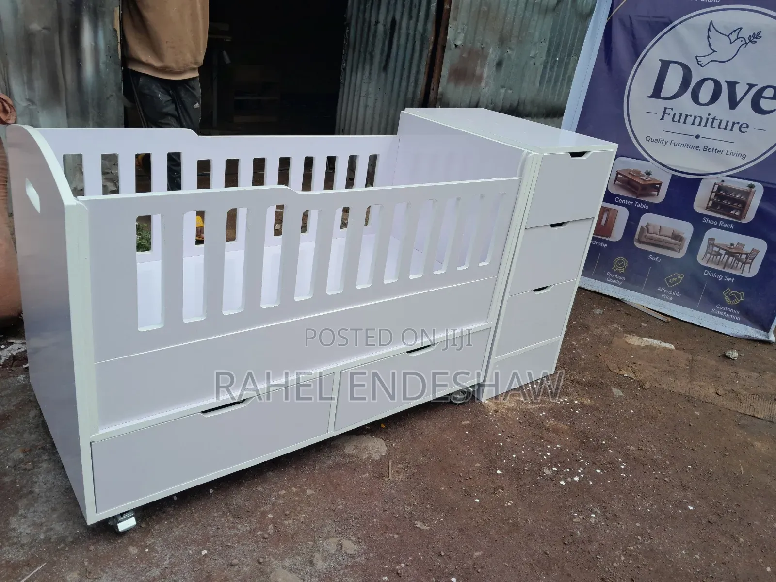 Full White Baby Bed
