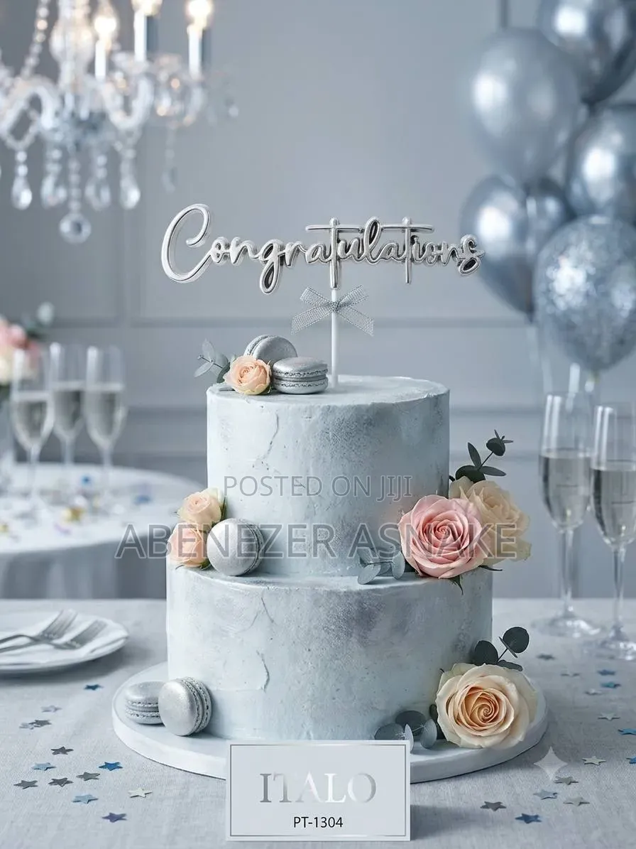 Ltalo Congratulations Cake Toppers