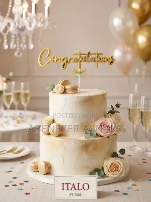 Ltalo Congratulations Cake Toppers