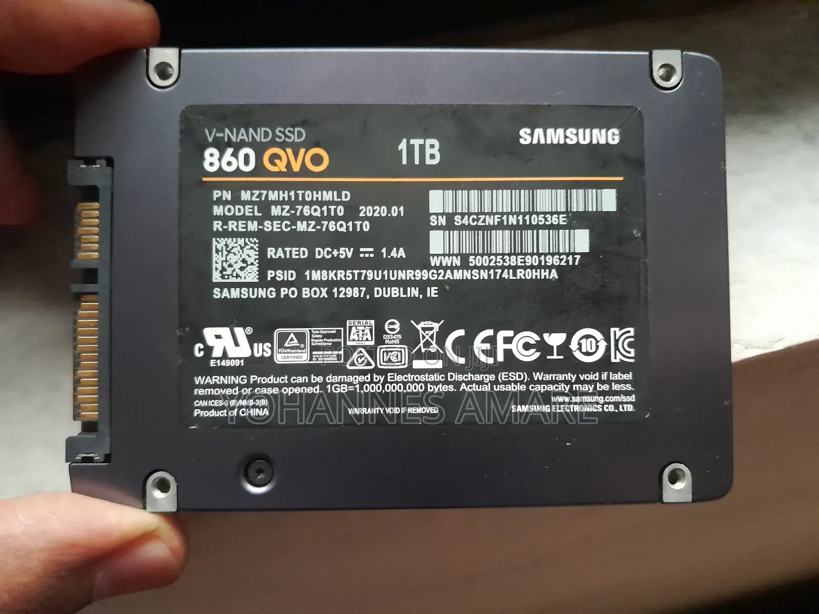 1tb Samsung 860 Qvo 2.5" Sata SSD