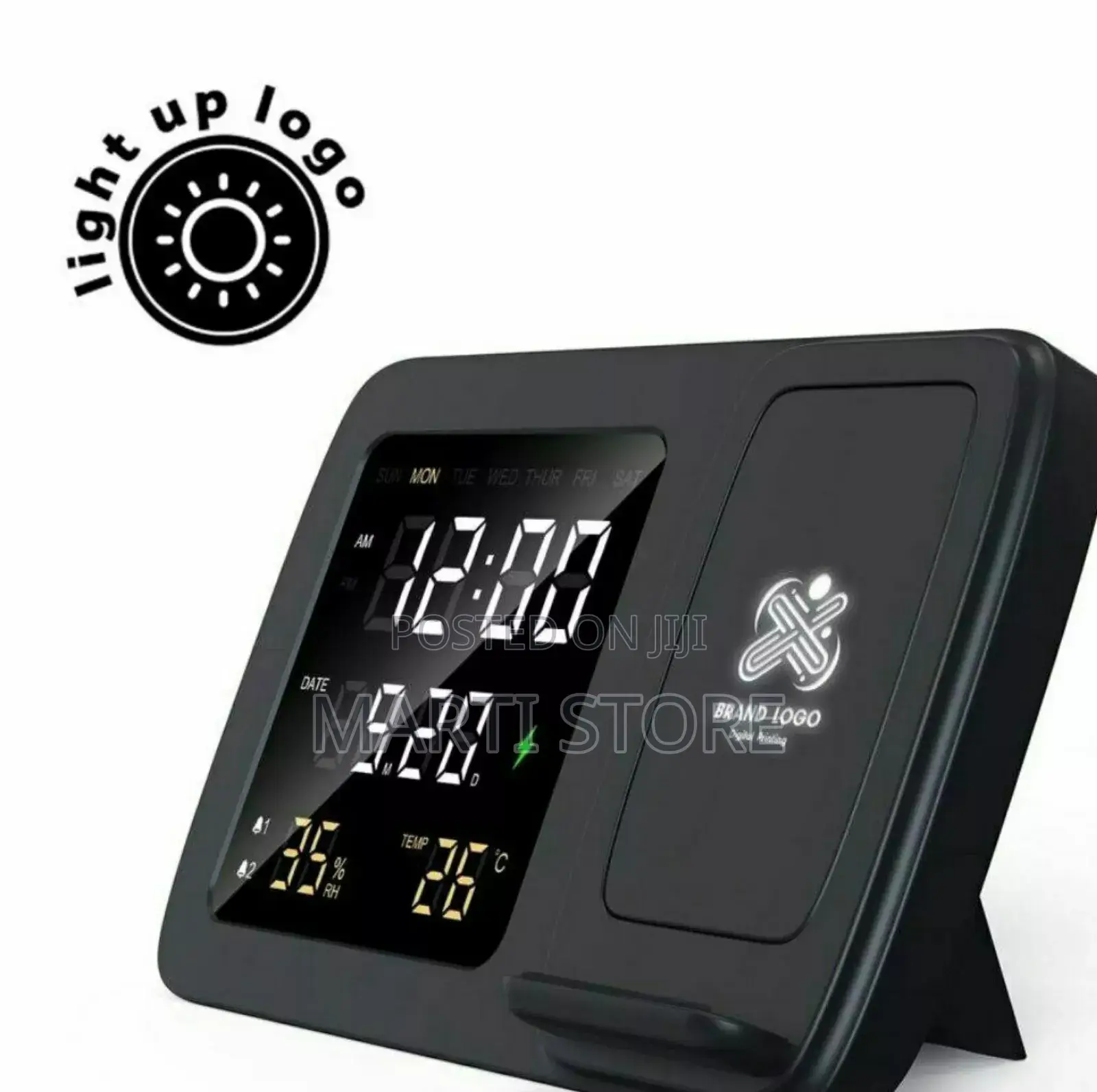 Rise Digital Alarm Clock Wireless Charger