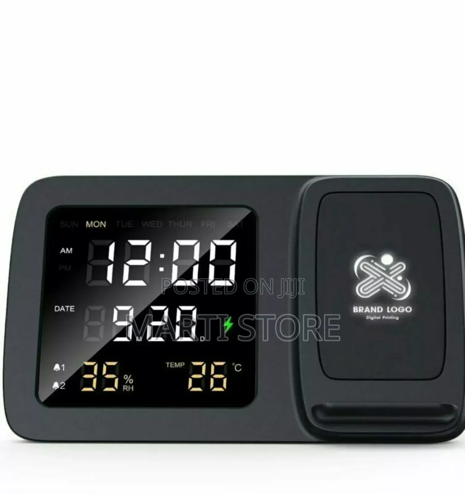 Rise Digital Alarm Clock Wireless Charger
