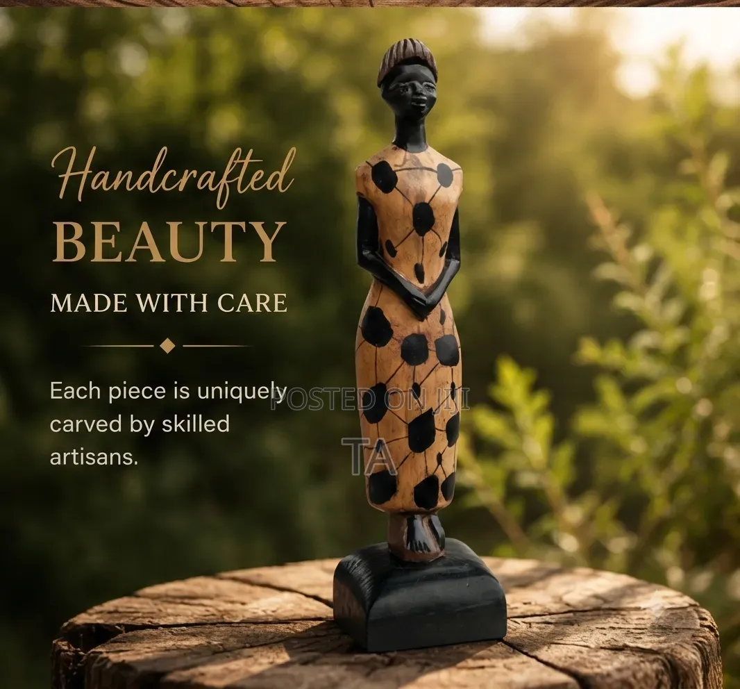 African Tribal Hand-Carved Wooden Sculpture