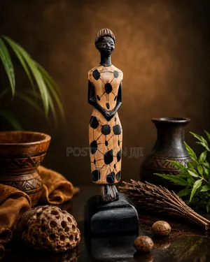African Tribal Hand-Carved Wooden Sculpture