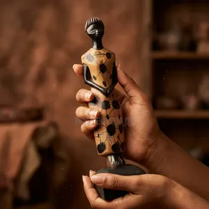 African Tribal Hand-Carved Wooden Sculpture