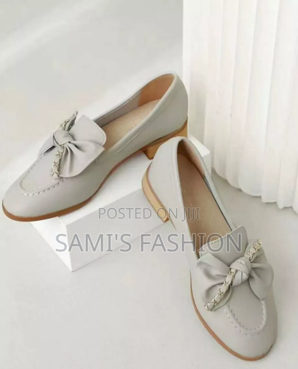 Gray Flat Shoes