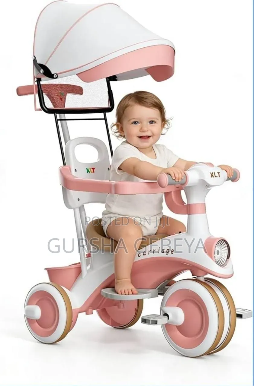 Baby Musical Tricycle With Parent Handle