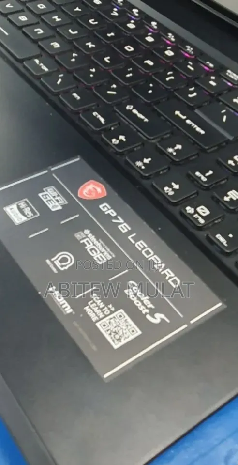 New Laptop MSI GP75 Leopard 16GB Intel Core i7 SSD 1T