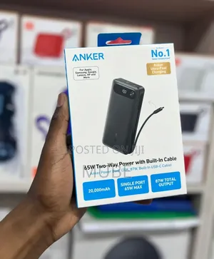 Anker 65w Power Bank – 20,000mah (Built-in Cable)