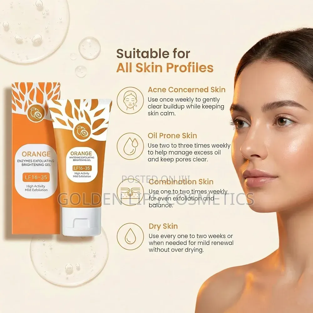 Pouqur Orange Enzymes Exfoliating Brightening Gel 3.5oz – Face Body
