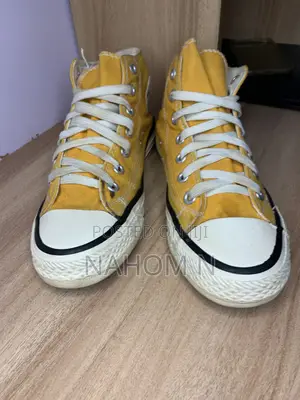 Sport Brand High-Top Canvas Sneakers