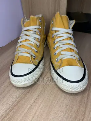 Sport Brand High-Top Canvas Sneakers