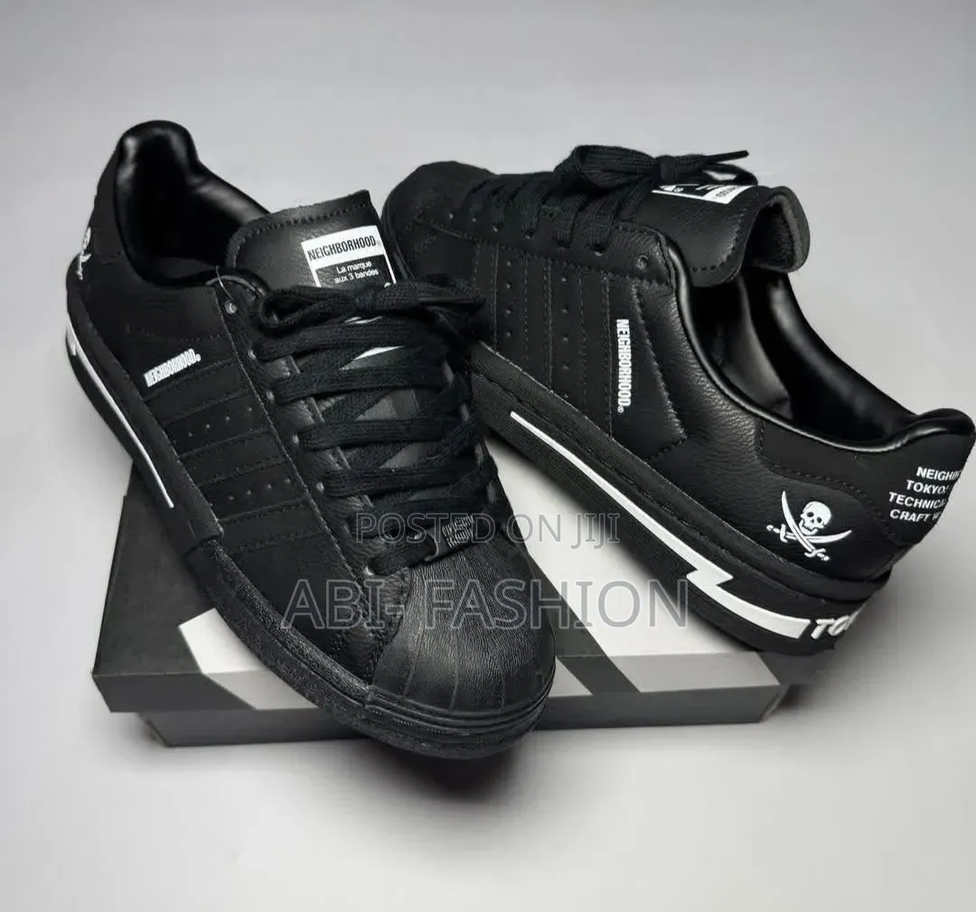 Adidas Old Skool #Superstar X Neighborhood "Triple Black" Shoes