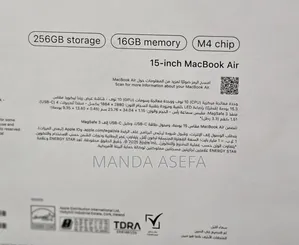 New Laptop Apple MacBook Air 2025 M4 16GB Apple M5 SSD 256GB