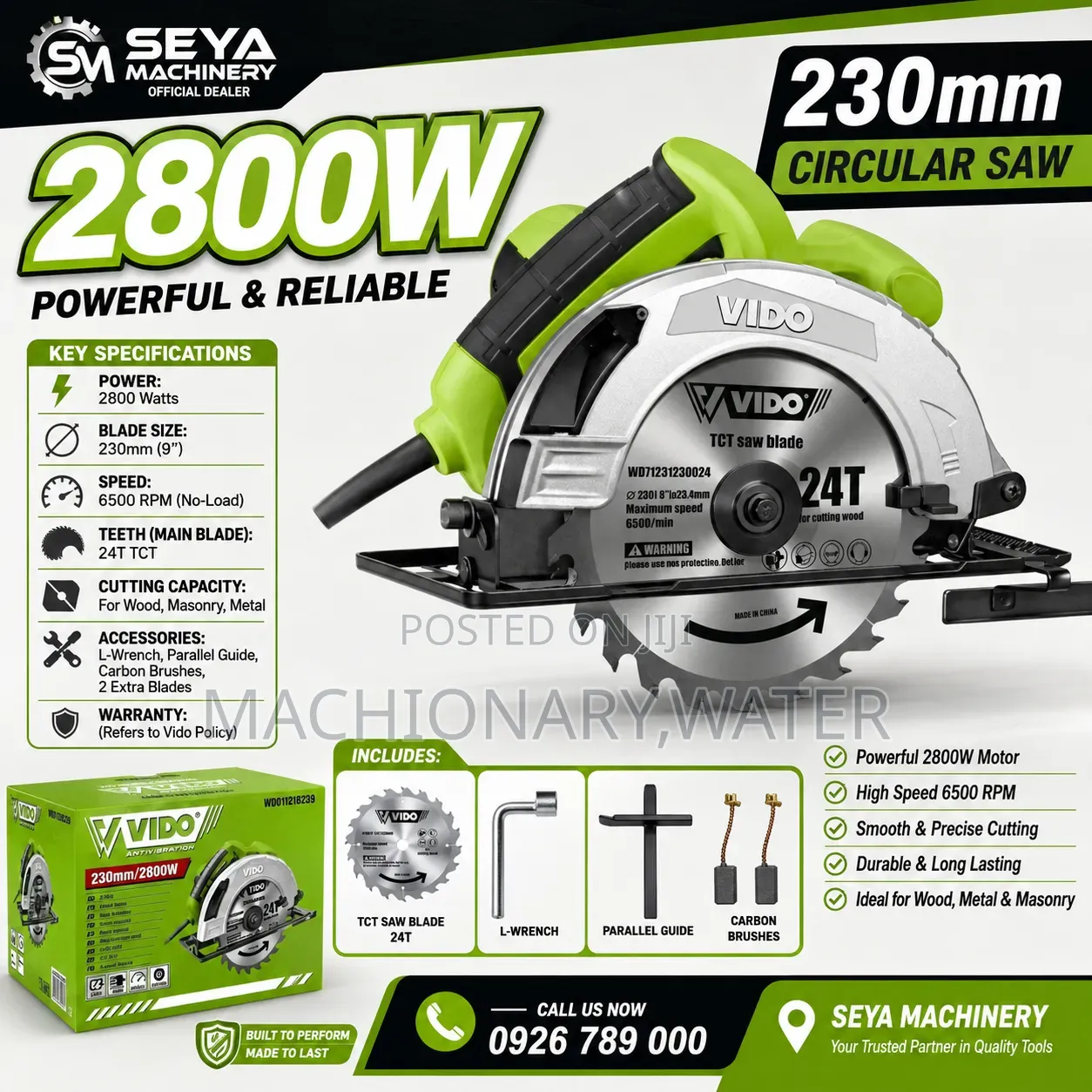 Vido Circular Saw 2800watt