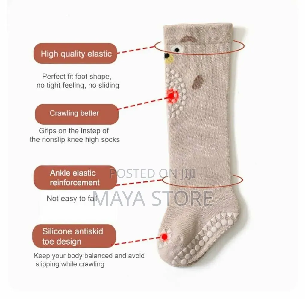 Anti Slip Baby Knee High Socks
