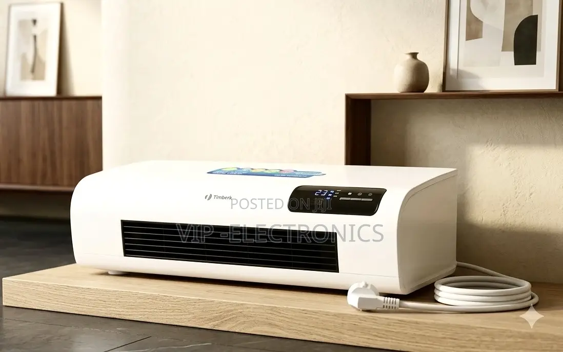Timberk Wall Mounted Electric Fan Heater With Remote Control