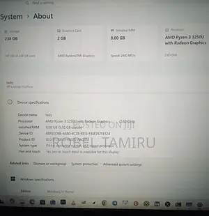 Laptop HP 15 8GB AMD Ryzen 3 SSD 256GB