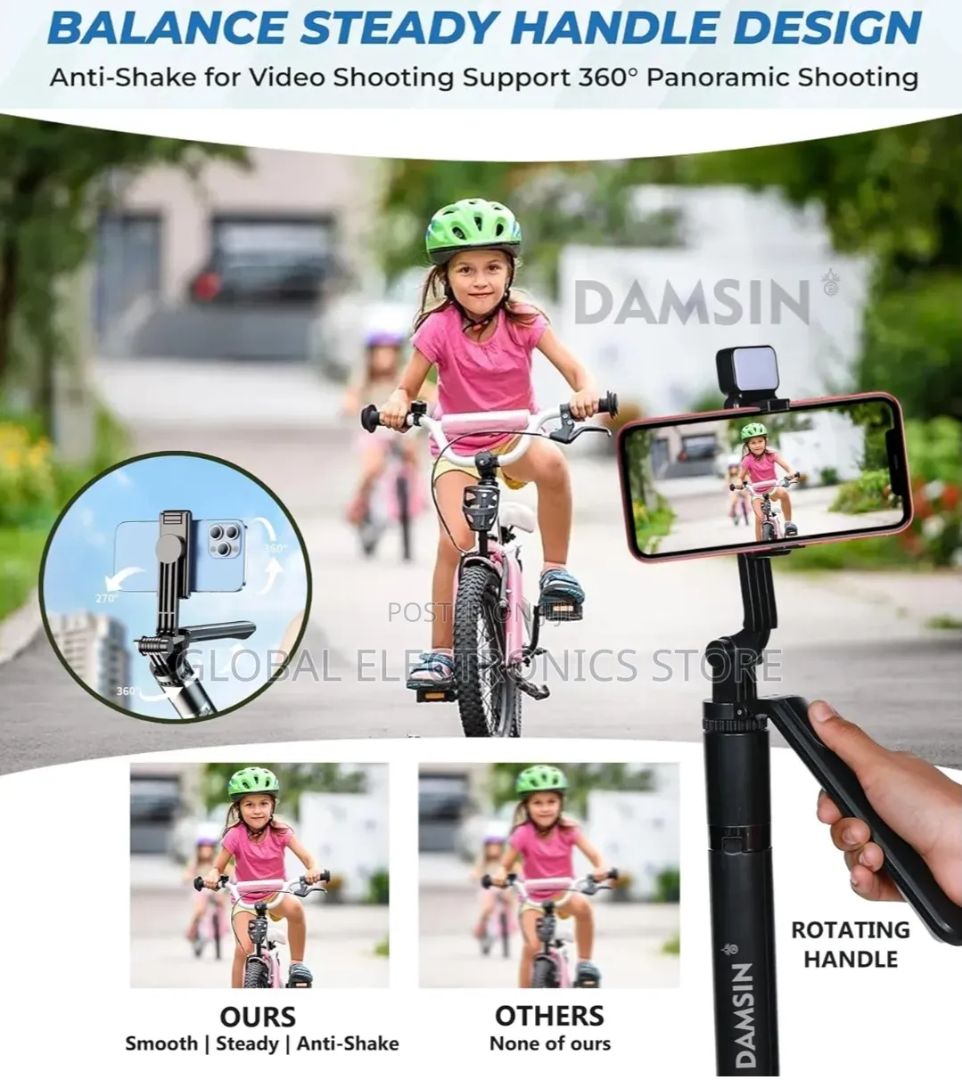 Smart Selfie Stick Tripod | Stable Stand|Bluetooth Remote Control